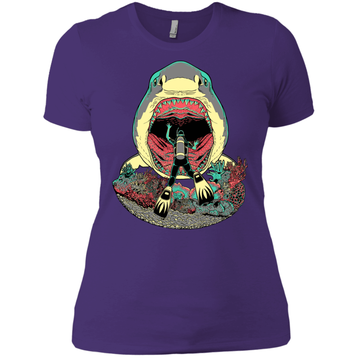 T-Shirts Purple Rush/ / X-Small Megalodoom Women's Premium T-Shirt