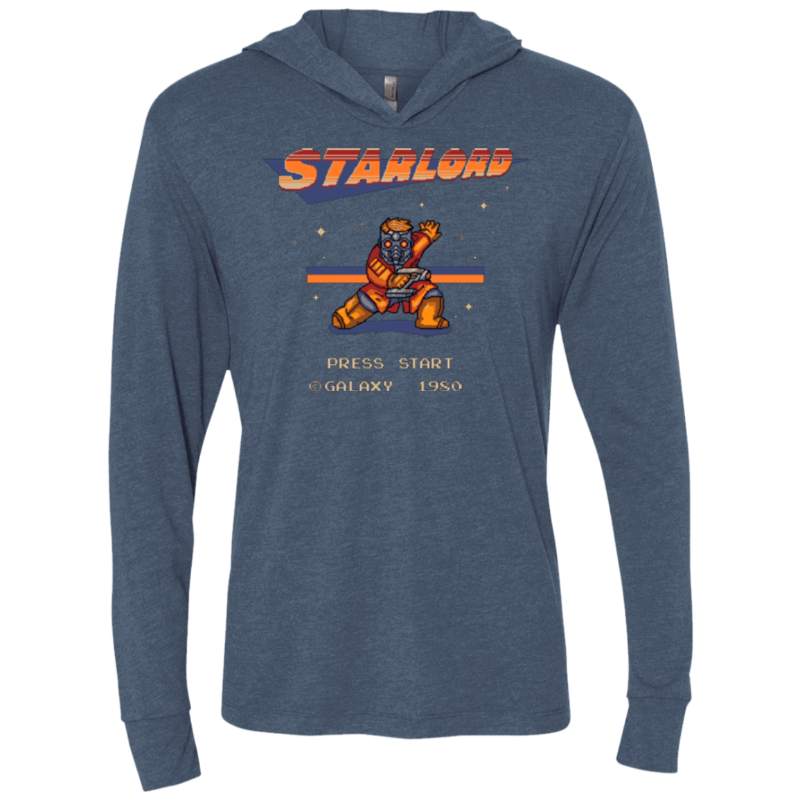 T-Shirts Indigo / X-Small Megalord Triblend Long Sleeve Hoodie Tee