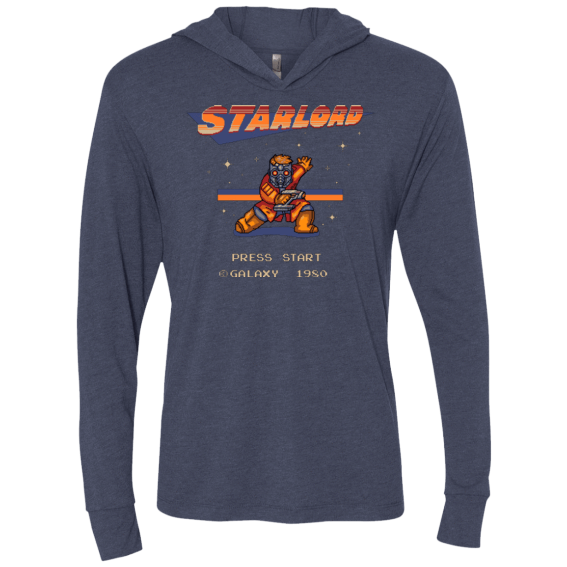 T-Shirts Vintage Navy / X-Small Megalord Triblend Long Sleeve Hoodie Tee