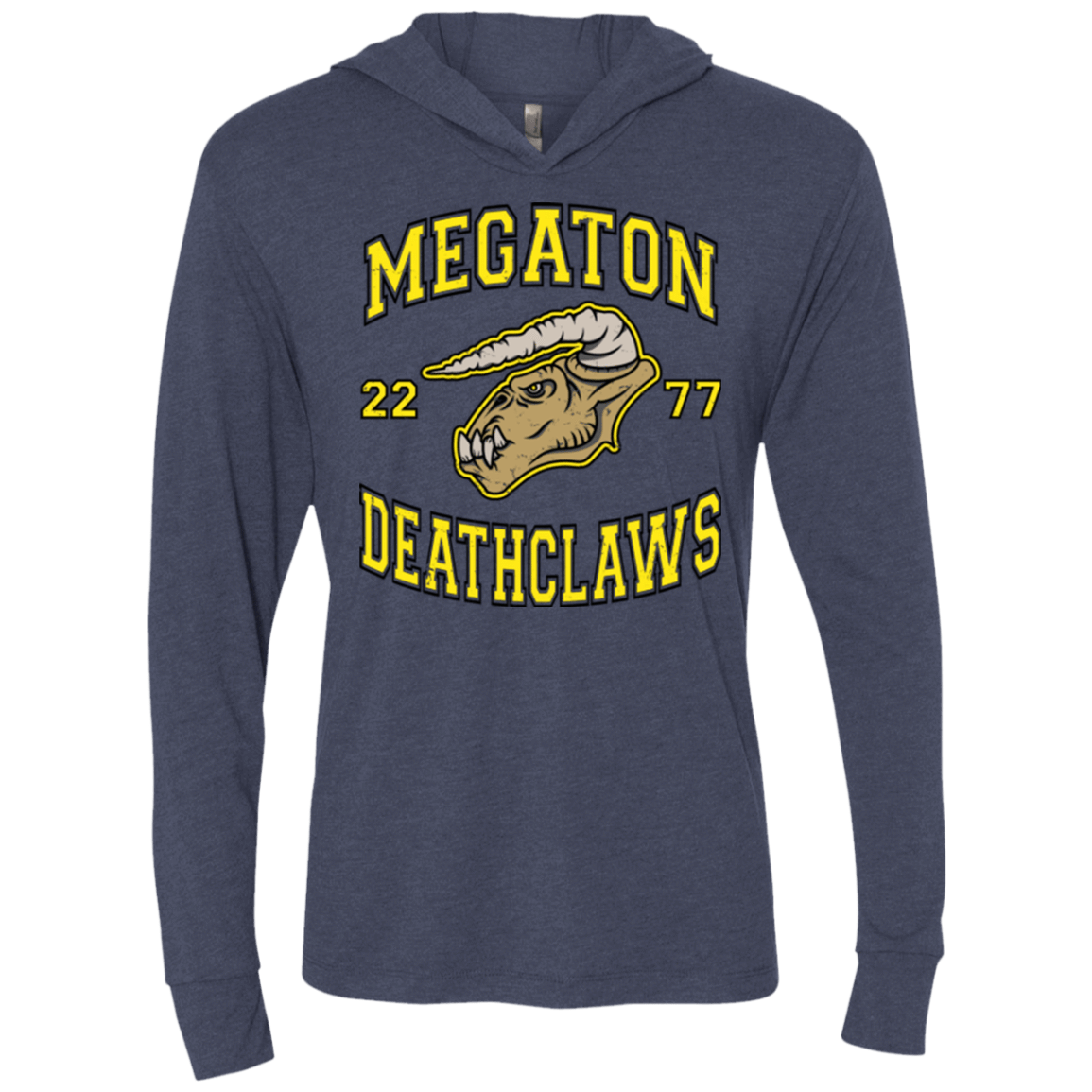 T-Shirts Vintage Navy / X-Small Megaton Deathclaws Triblend Long Sleeve Hoodie Tee