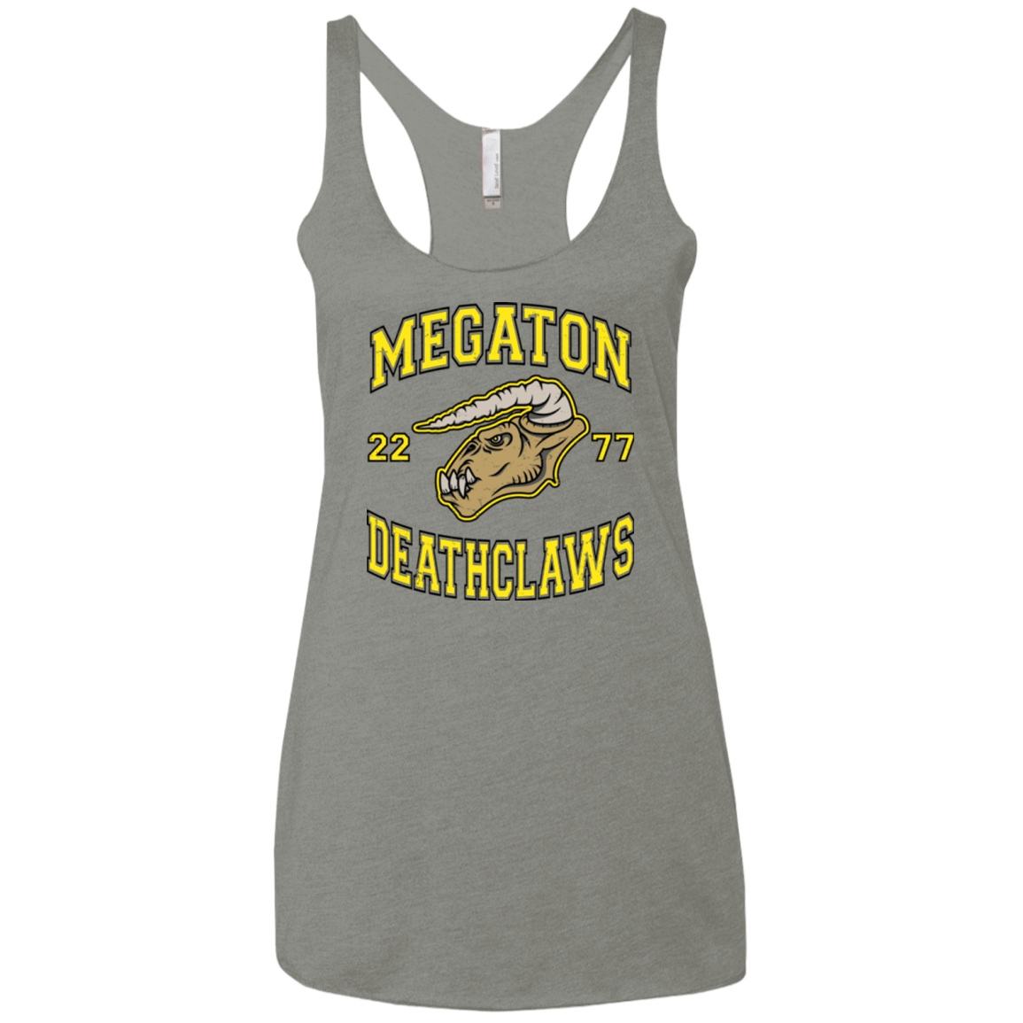 T-Shirts Venetian Grey / X-Small Megaton Deathclaws Women's Triblend Racerback Tank