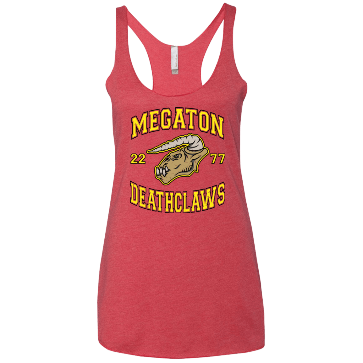 T-Shirts Vintage Red / X-Small Megaton Deathclaws Women's Triblend Racerback Tank