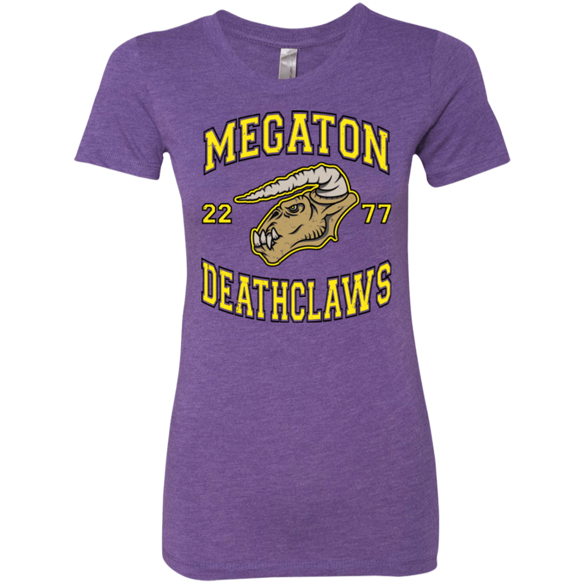 T-Shirts Purple Rush / Small Megaton Deathclaws Women's Triblend T-Shirt