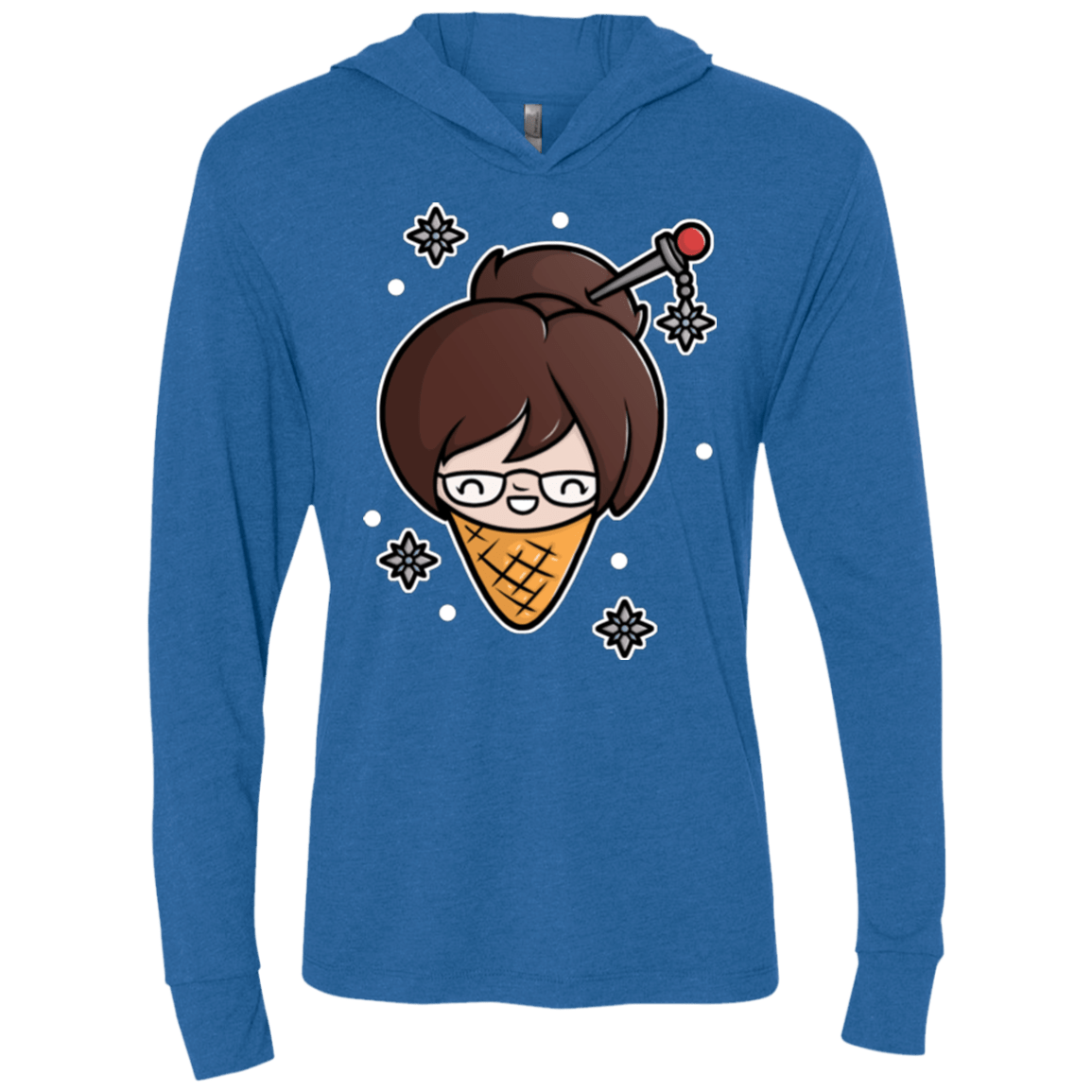 T-Shirts Vintage Royal / X-Small Mei Cone Triblend Long Sleeve Hoodie Tee