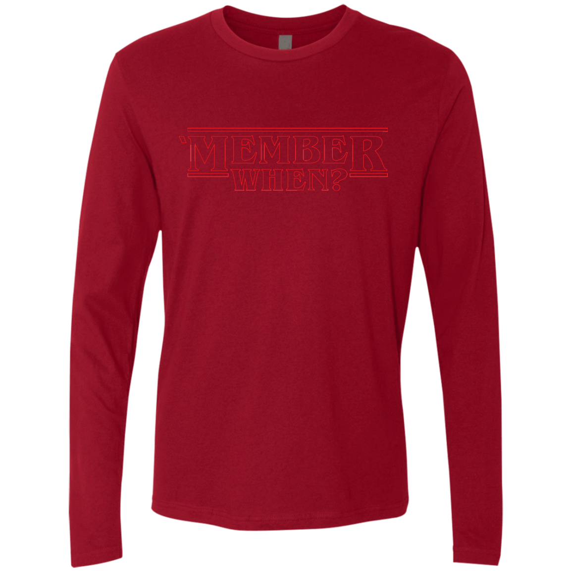 T-Shirts Cardinal / Small Member When Men's Premium Long Sleeve