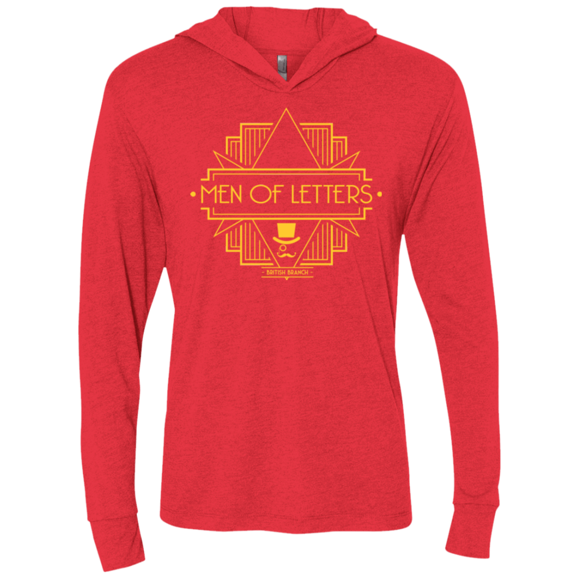 T-Shirts Vintage Red / X-Small Men Of Letters British Branch Triblend Long Sleeve Hoodie Tee