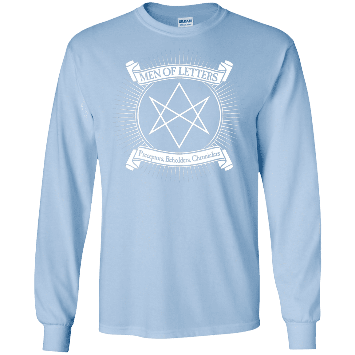 T-Shirts Light Blue / S Men of Letters Men's Long Sleeve T-Shirt