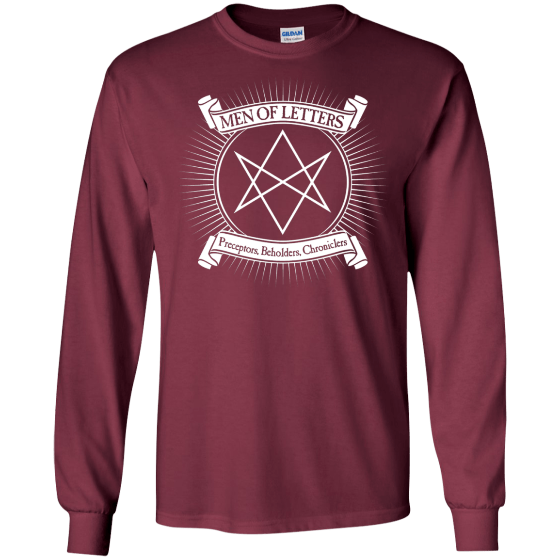T-Shirts Maroon / S Men of Letters Men's Long Sleeve T-Shirt