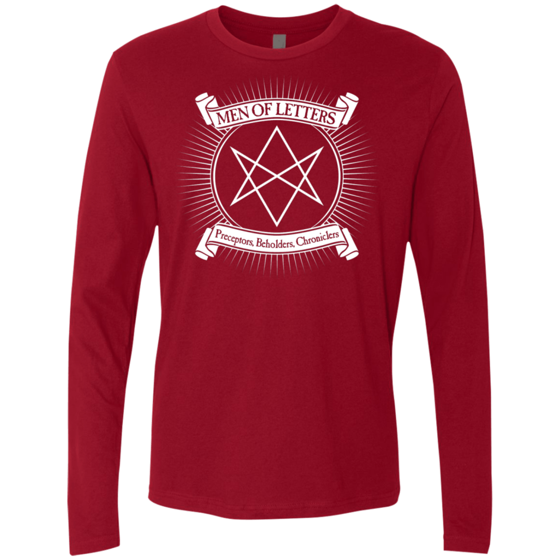 T-Shirts Cardinal / S Men of Letters Men's Premium Long Sleeve