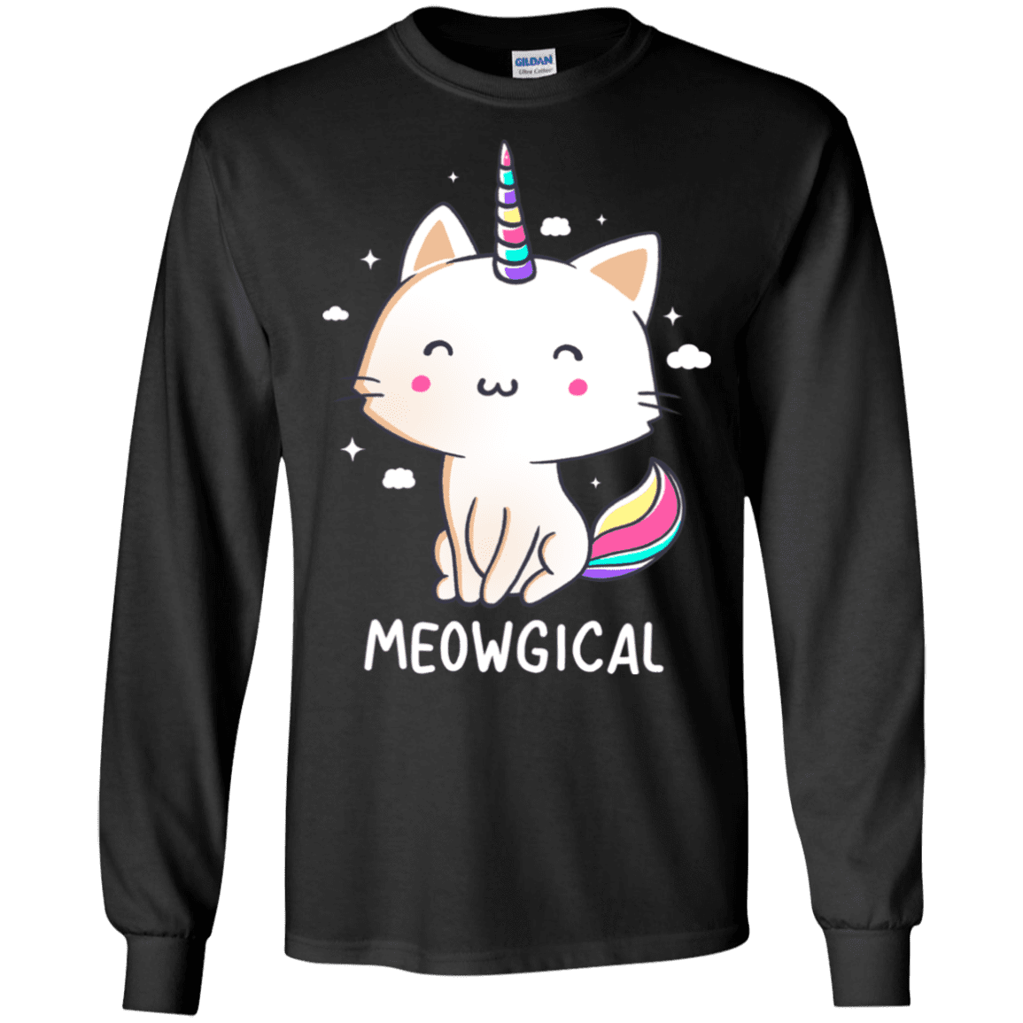 T-Shirts Black / S Meowgical Men's Long Sleeve T-Shirt