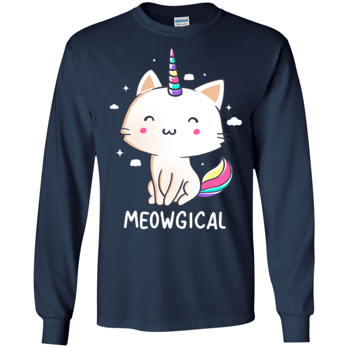T-Shirts Navy / S Meowgical Men's Long Sleeve T-Shirt