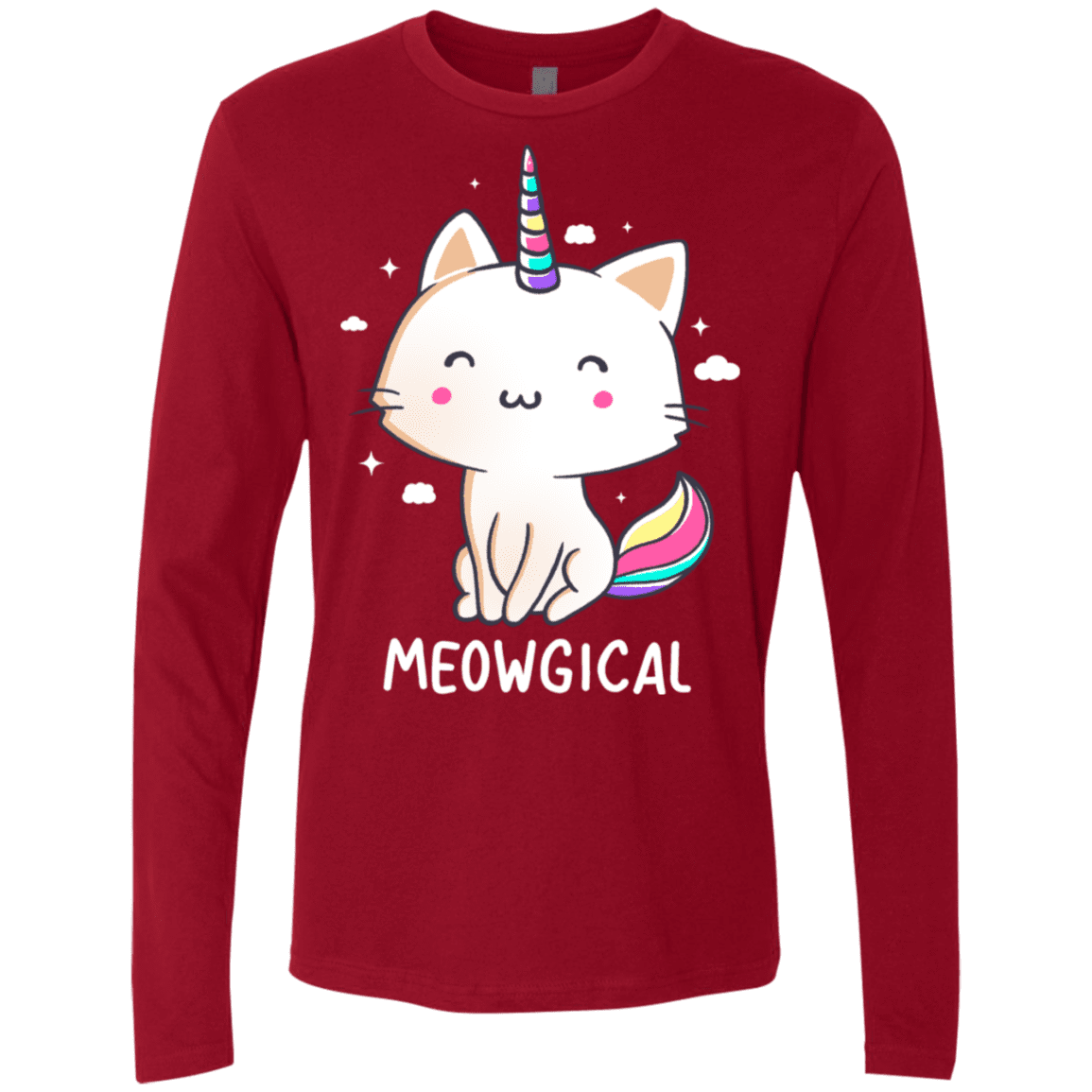 T-Shirts Cardinal / S Meowgical Men's Premium Long Sleeve