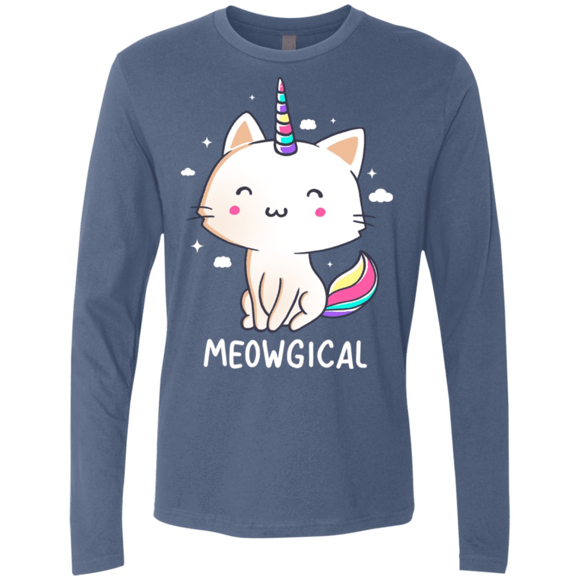 T-Shirts Indigo / S Meowgical Men's Premium Long Sleeve