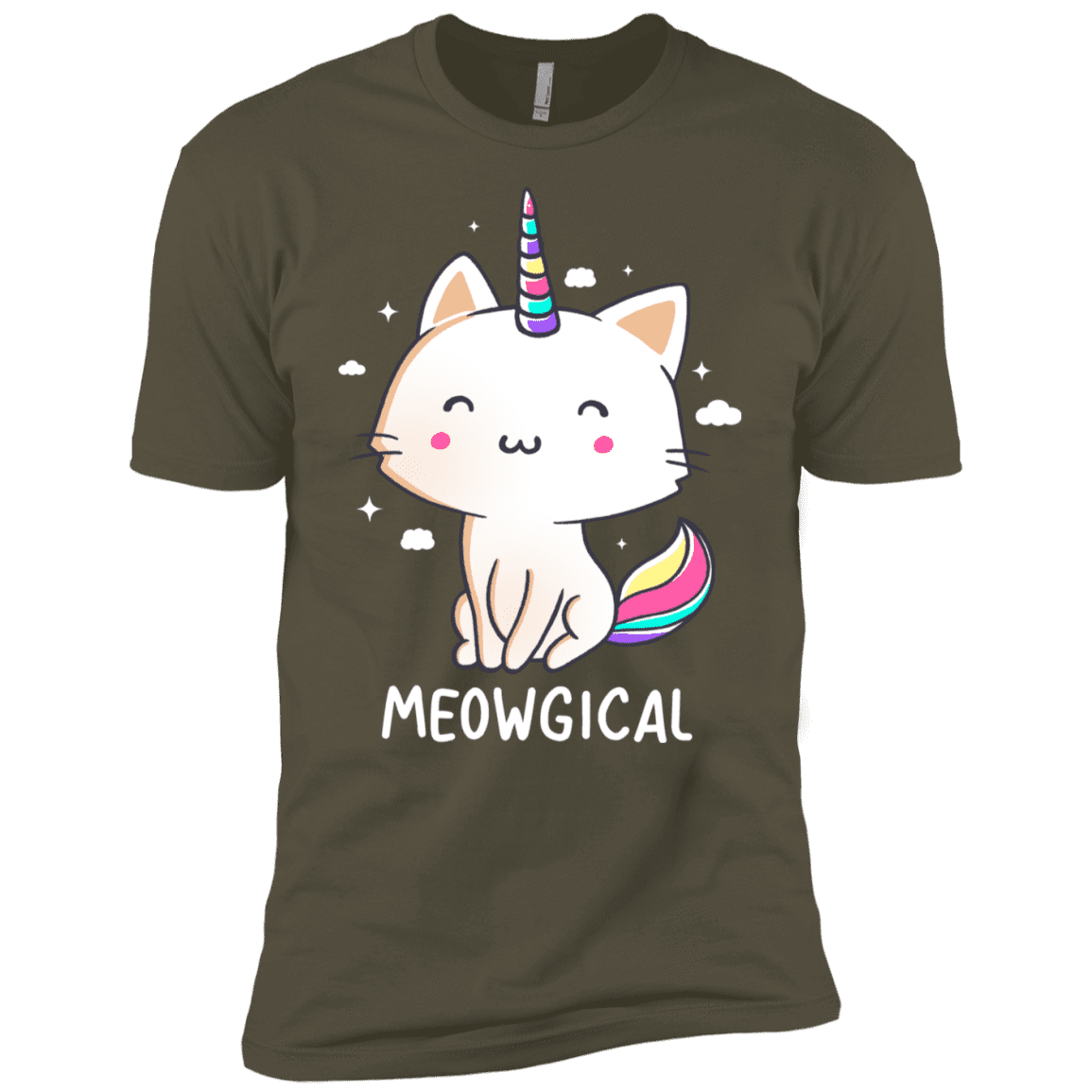 T-Shirts Military Green / X-Small Meowgical Men's Premium T-Shirt