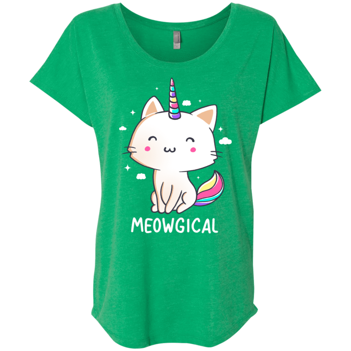 T-Shirts Envy / X-Small Meowgical Triblend Dolman Sleeve