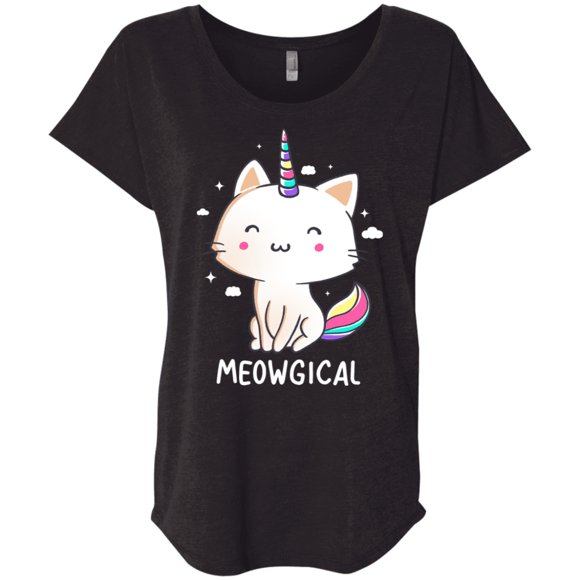 T-Shirts Vintage Black / X-Small Meowgical Triblend Dolman Sleeve
