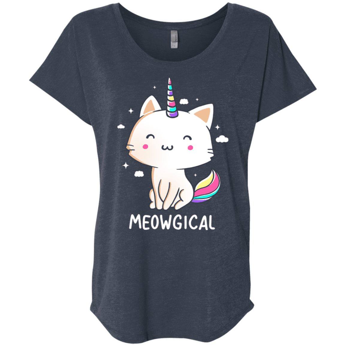 T-Shirts Vintage Navy / X-Small Meowgical Triblend Dolman Sleeve
