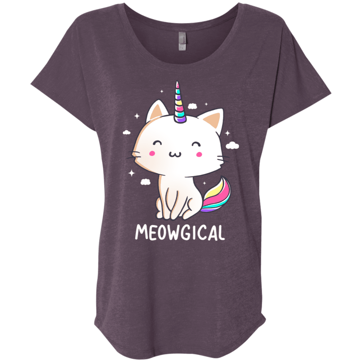 T-Shirts Vintage Purple / X-Small Meowgical Triblend Dolman Sleeve
