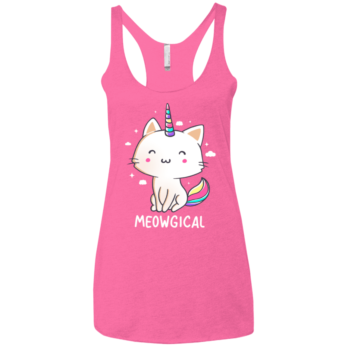 T-Shirts Vintage Pink / X-Small Meowgical Women's Triblend Racerback Tank