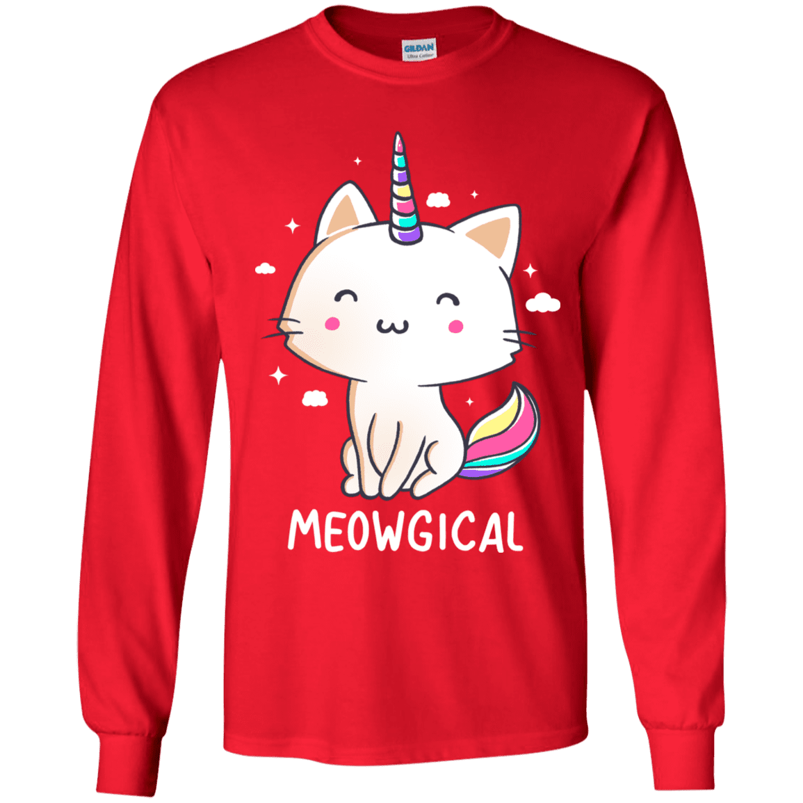 T-Shirts Red / YS Meowgical Youth Long Sleeve T-Shirt