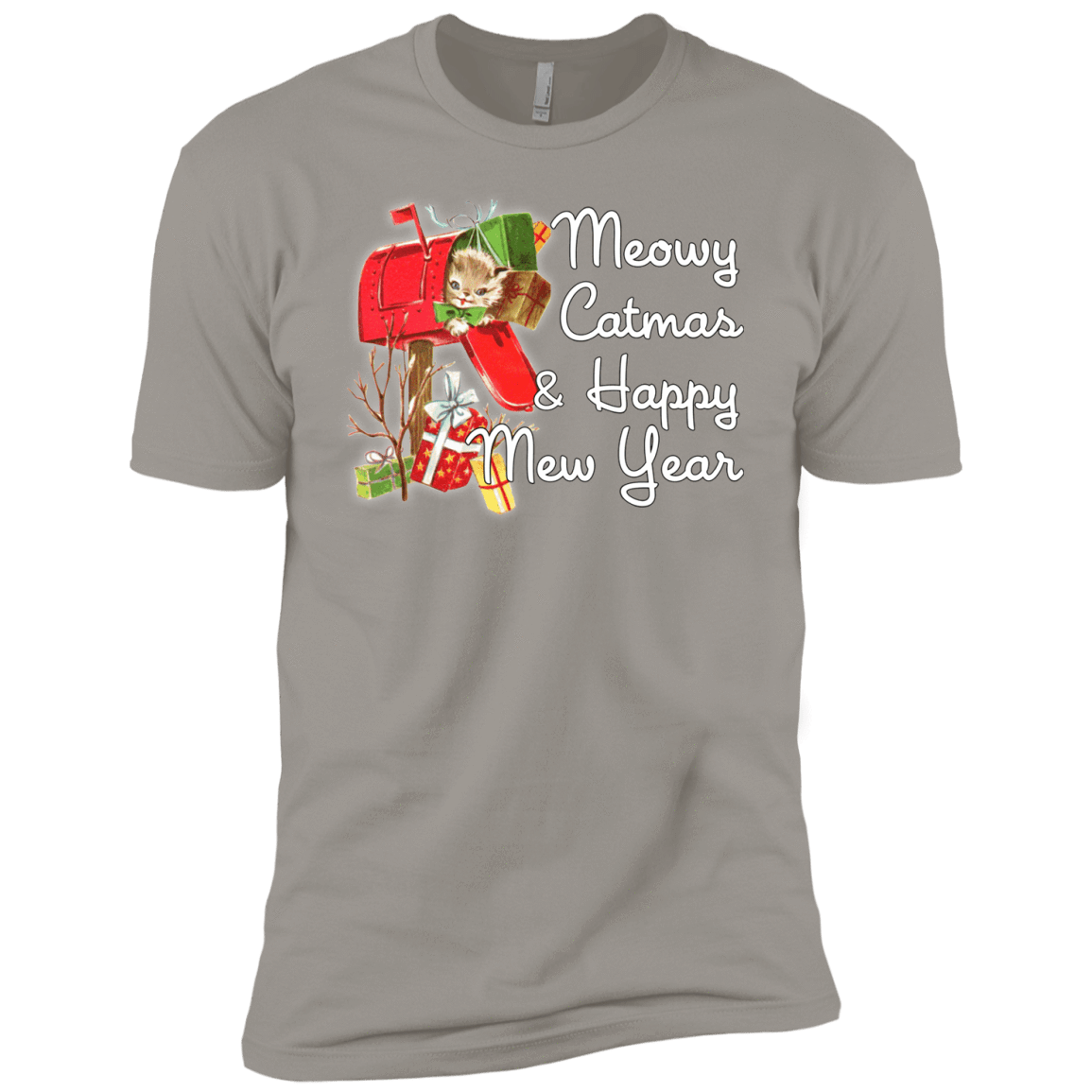 T-Shirts Light Grey / YXS Meowy Catmas Boys Premium T-Shirt