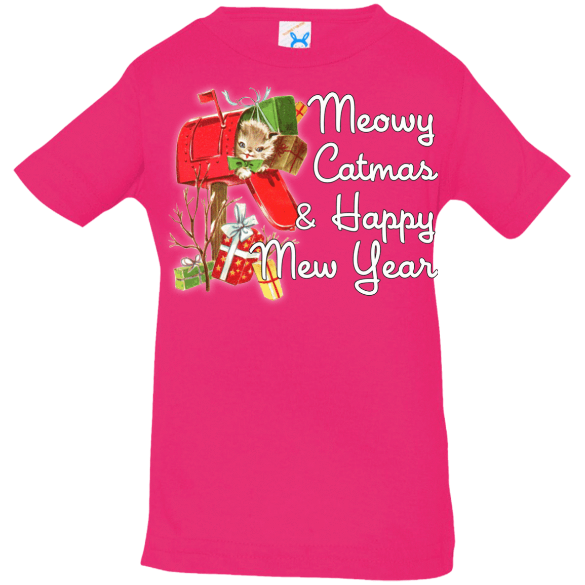 T-Shirts Hot Pink / 6 Months Meowy Catmas Infant Premium T-Shirt