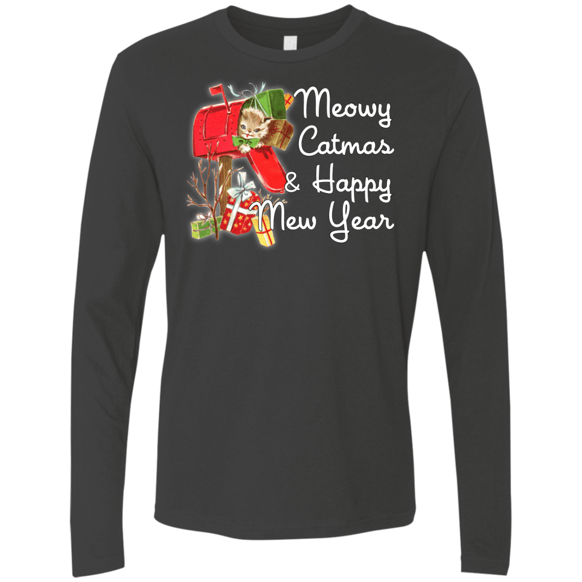 T-Shirts Heavy Metal / Small Meowy Catmas Men's Premium Long Sleeve