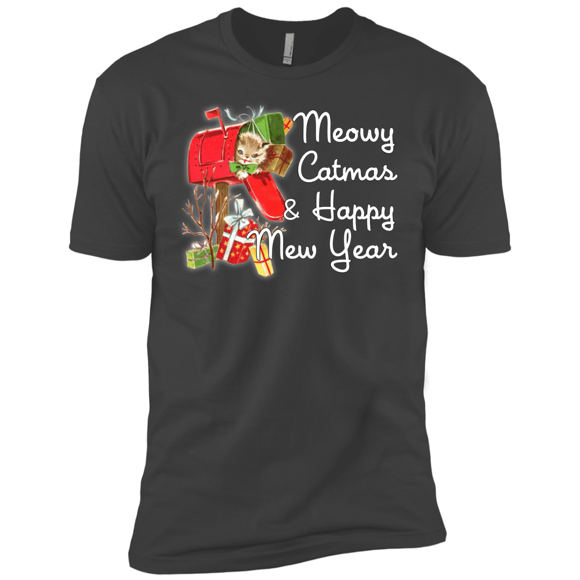 T-Shirts Heavy Metal / X-Small Meowy Catmas Men's Premium T-Shirt