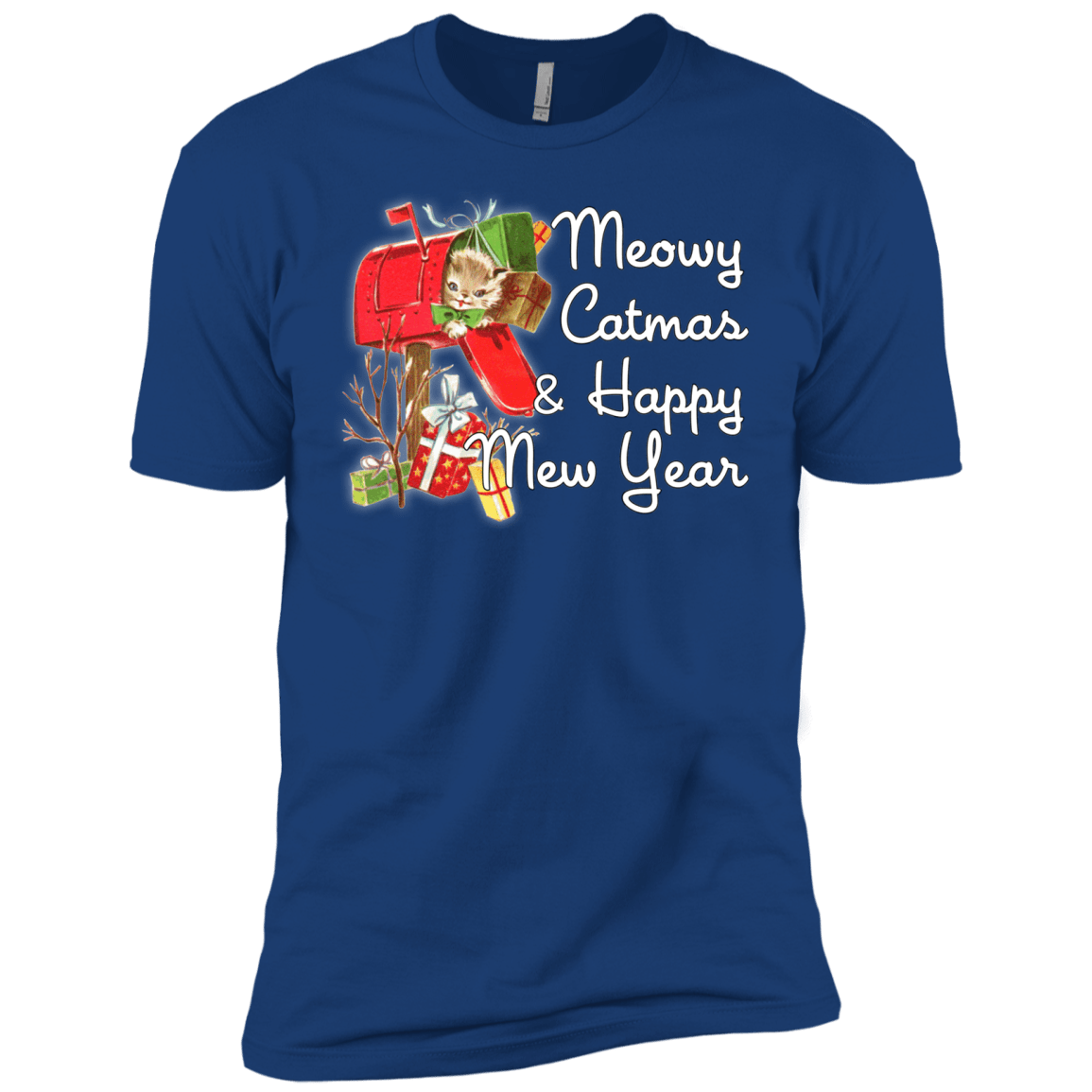 T-Shirts Royal / X-Small Meowy Catmas Men's Premium T-Shirt