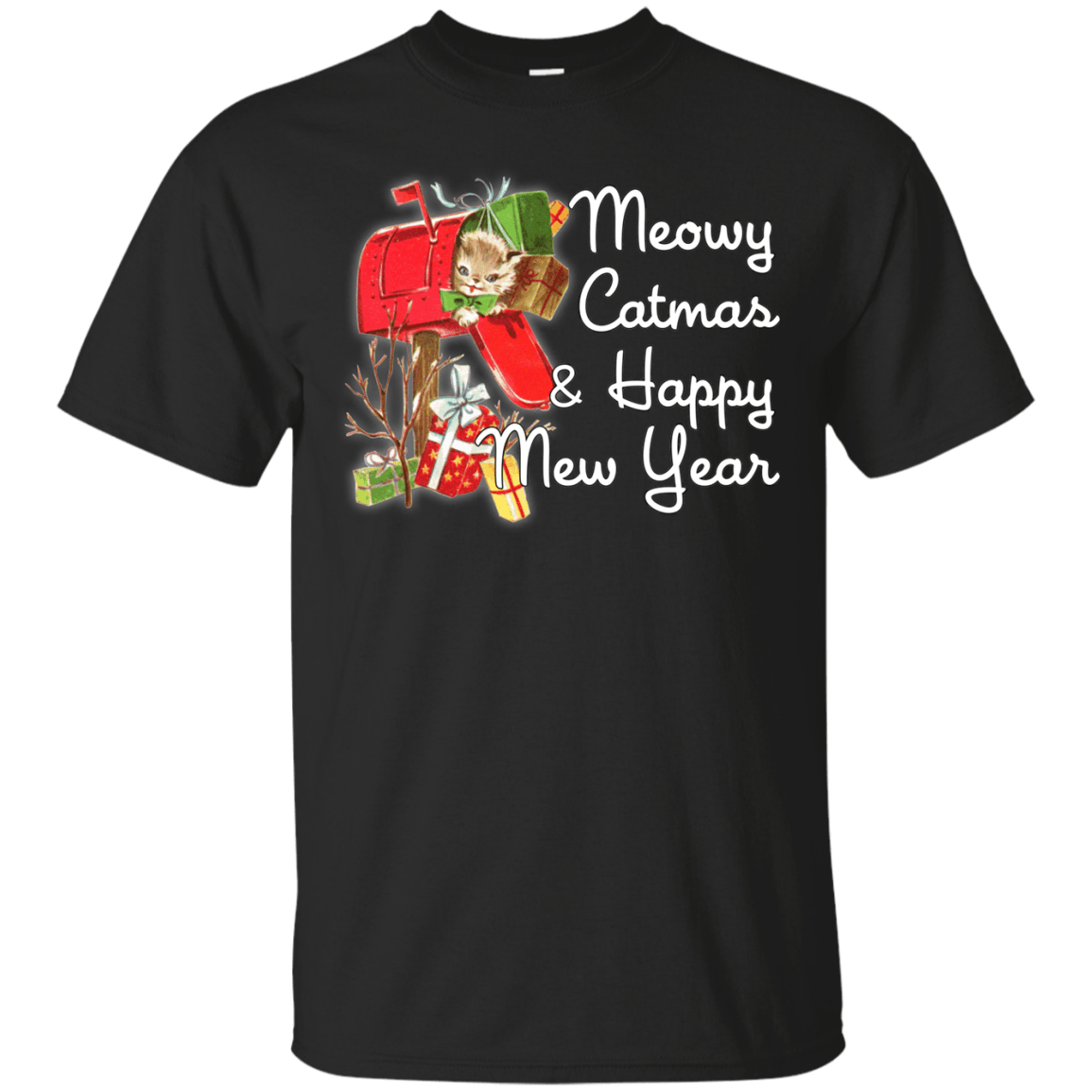T-Shirts Black / Small Meowy Catmas T-Shirt