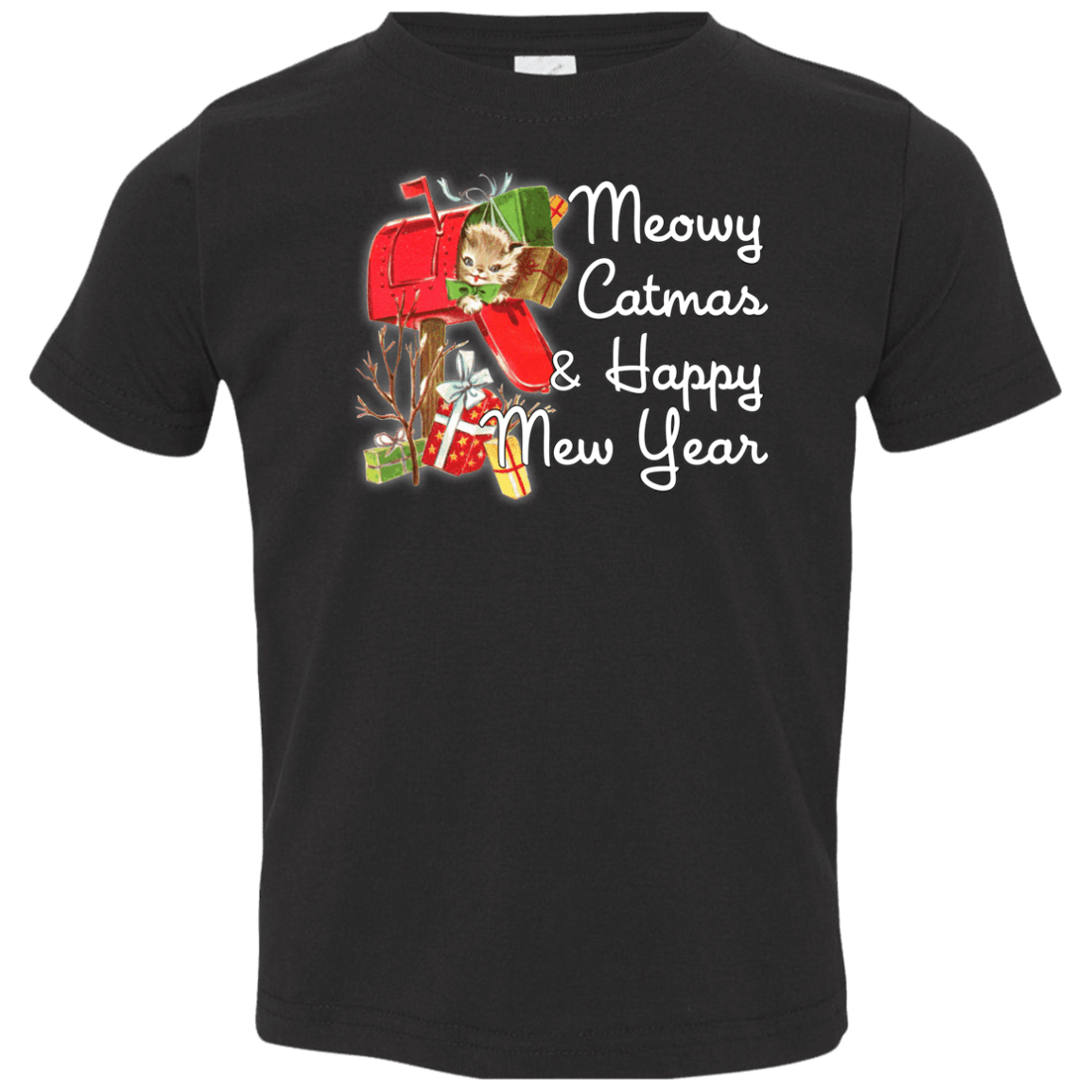 T-Shirts Black / 2T Meowy Catmas Toddler Premium T-Shirt