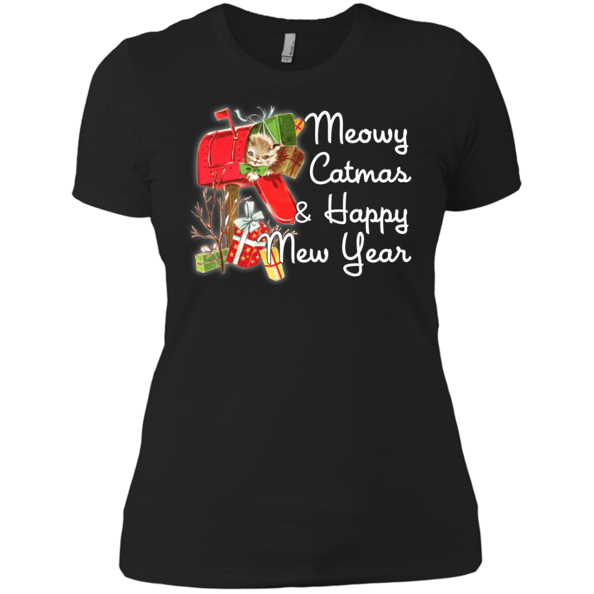 T-Shirts Black / X-Small Meowy Catmas Women's Premium T-Shirt