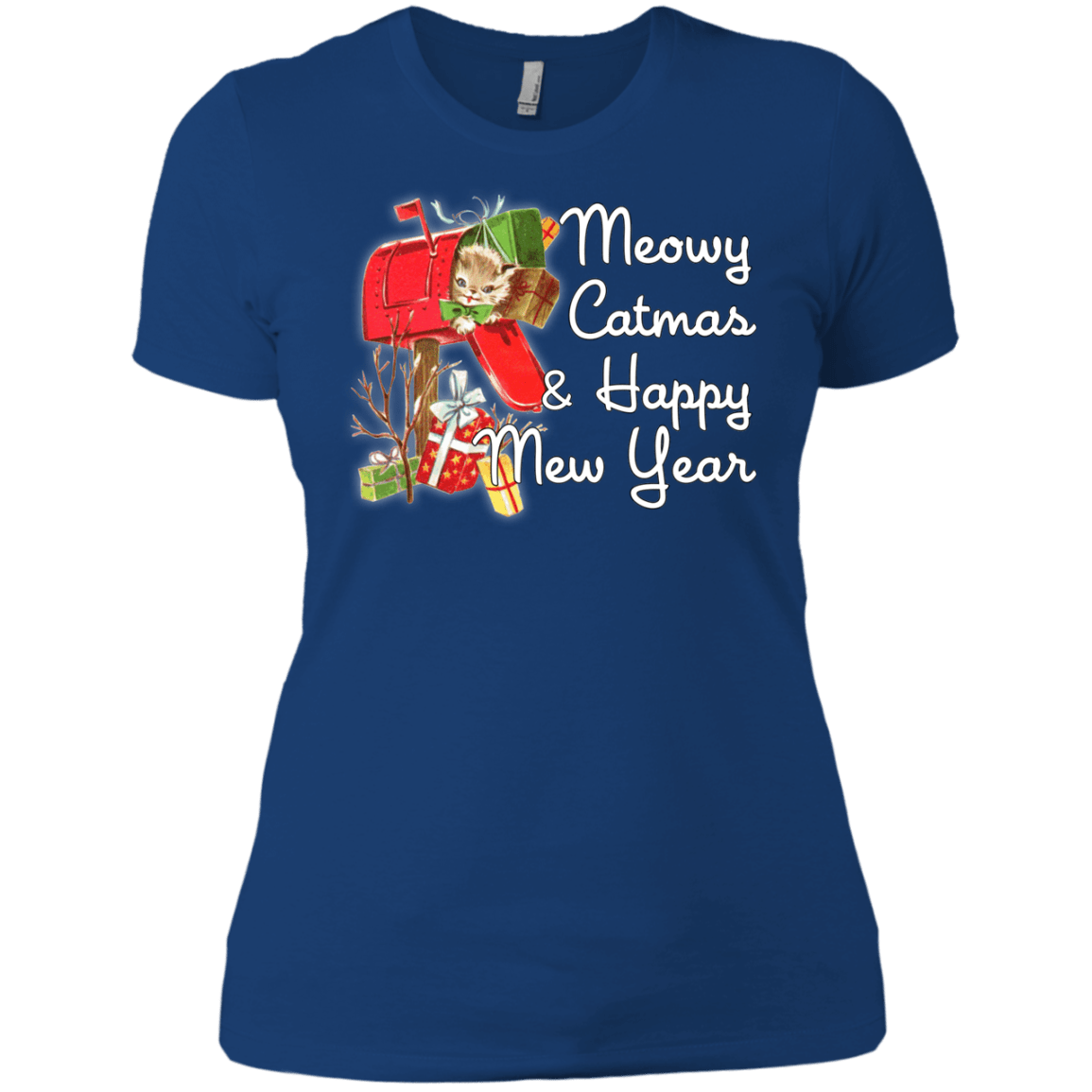 T-Shirts Royal / X-Small Meowy Catmas Women's Premium T-Shirt