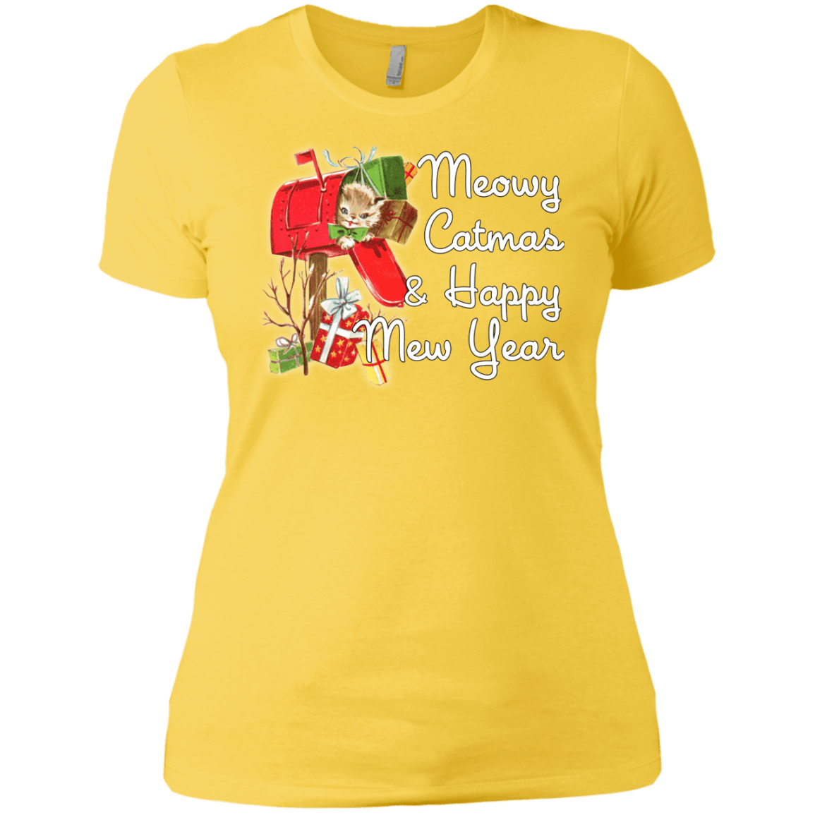 T-Shirts Vibrant Yellow / X-Small Meowy Catmas Women's Premium T-Shirt