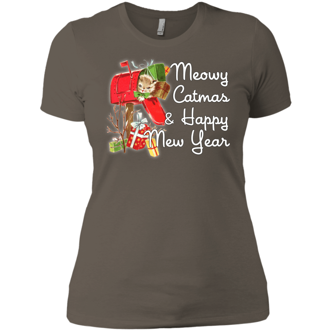 T-Shirts Warm Grey / X-Small Meowy Catmas Women's Premium T-Shirt