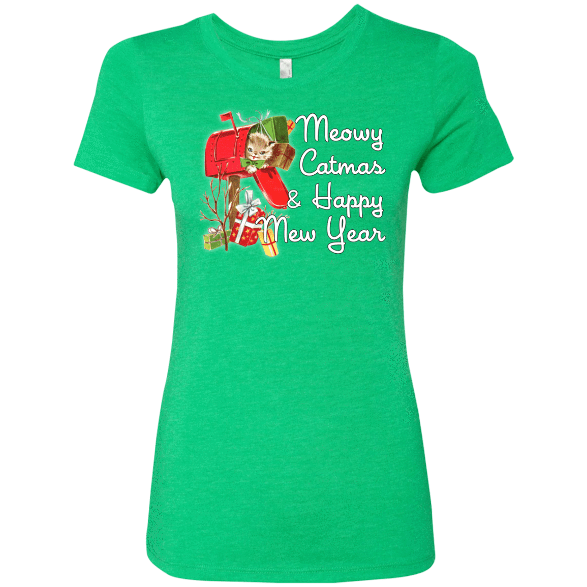 T-Shirts Envy / Small Meowy Catmas Women's Triblend T-Shirt
