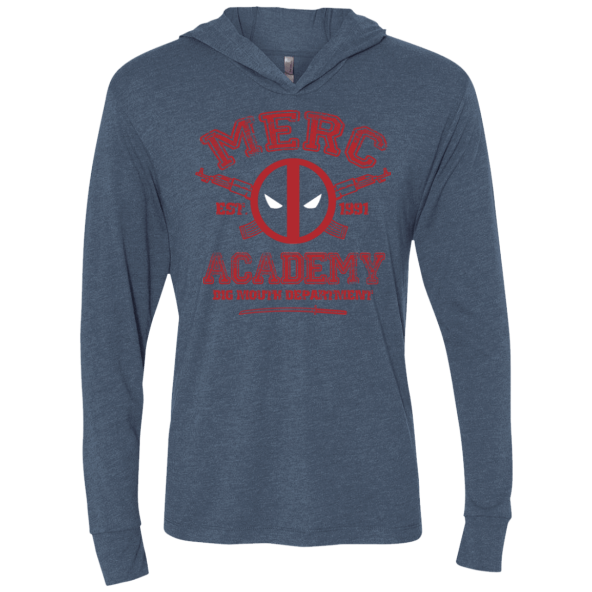 T-Shirts Indigo / X-Small Merc Academy Triblend Long Sleeve Hoodie Tee