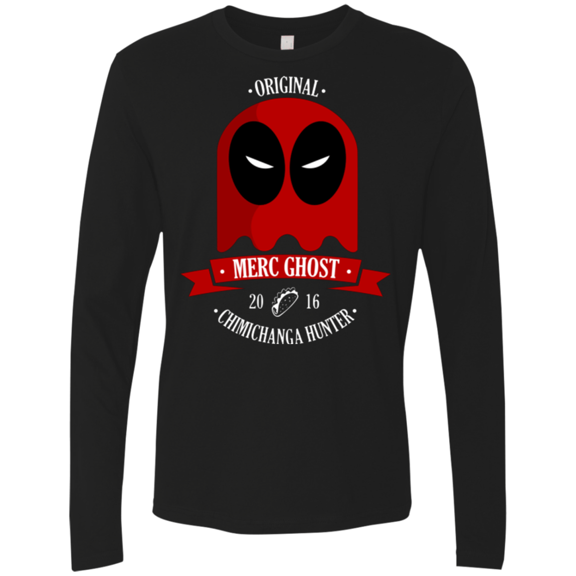 T-Shirts Black / Small Merc Ghost Full Men's Premium Long Sleeve