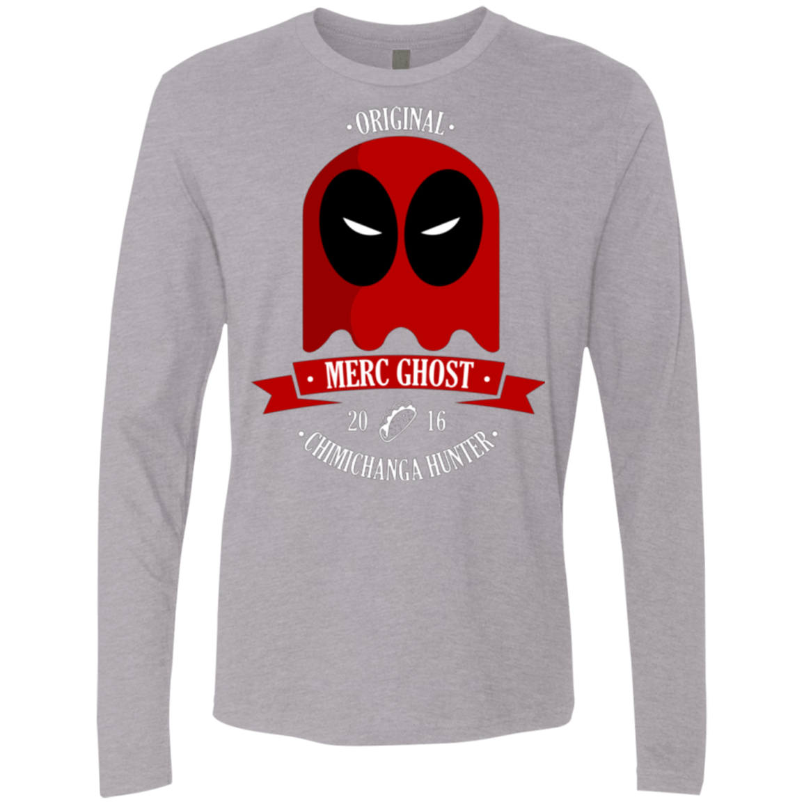 T-Shirts Heather Grey / Small Merc Ghost Full Men's Premium Long Sleeve