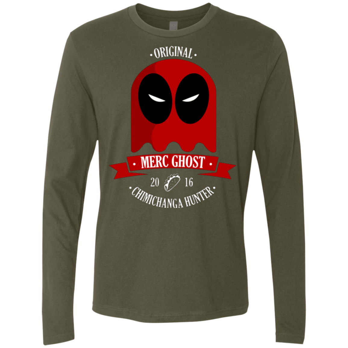 T-Shirts Military Green / Small Merc Ghost Full Men's Premium Long Sleeve