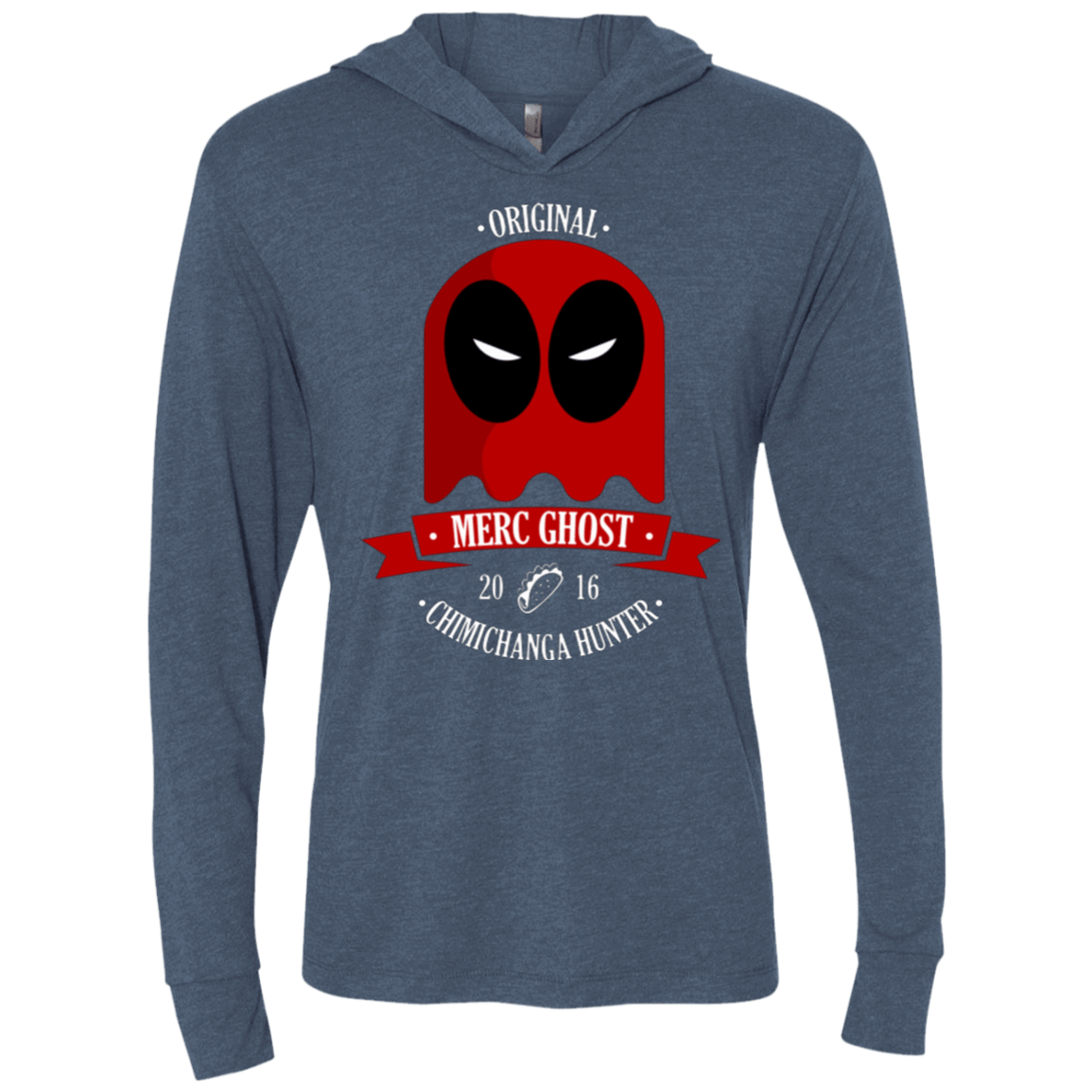 T-Shirts Indigo / X-Small Merc Ghost Full Triblend Long Sleeve Hoodie Tee