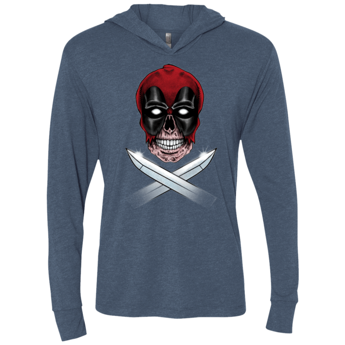 T-Shirts Indigo / X-Small Merc Pirate Triblend Long Sleeve Hoodie Tee