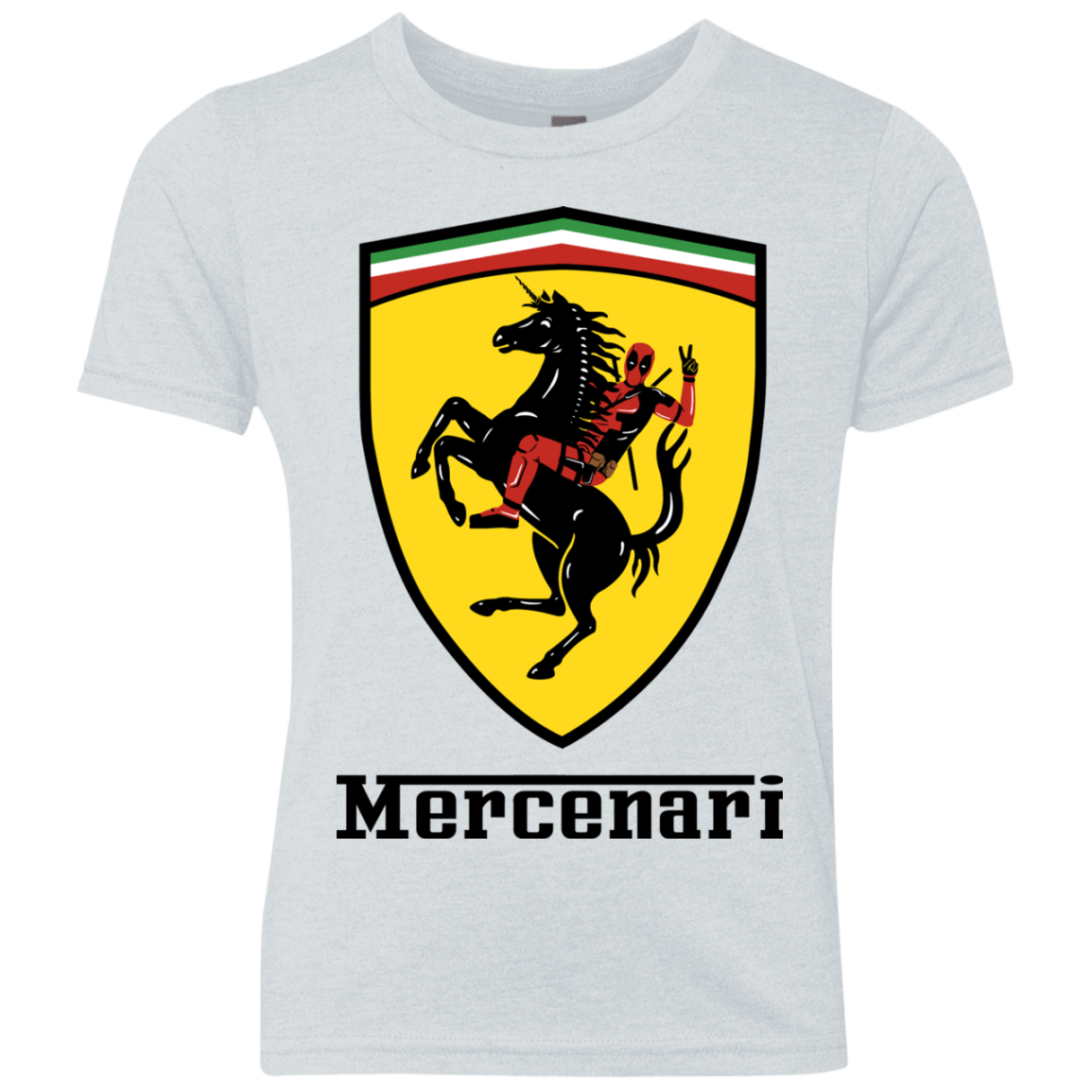 T-Shirts Heather White / YXS Mercenari Youth Triblend T-Shirt