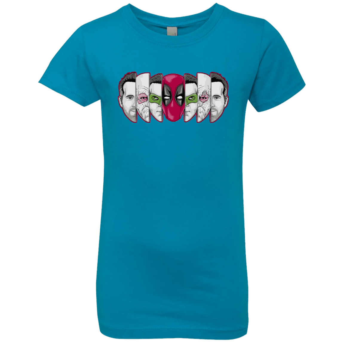 T-Shirts Turquoise / YXS Mercenary Faces Girls Premium T-Shirt