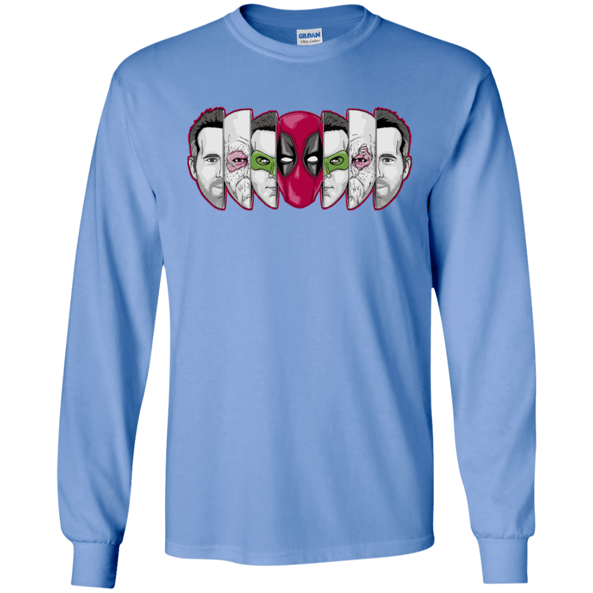 T-Shirts Carolina Blue / S Mercenary Faces Men's Long Sleeve T-Shirt