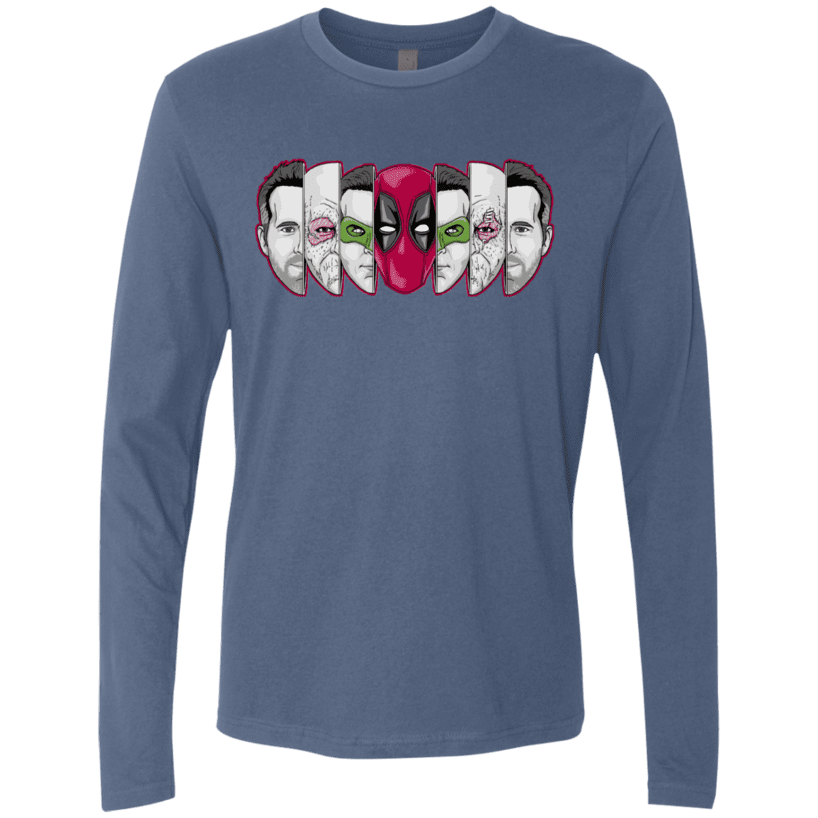T-Shirts Indigo / S Mercenary Faces Men's Premium Long Sleeve