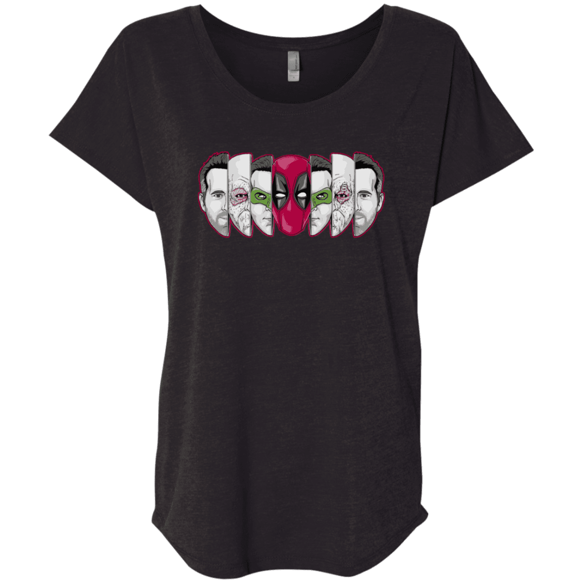 T-Shirts Vintage Black / X-Small Mercenary Faces Triblend Dolman Sleeve