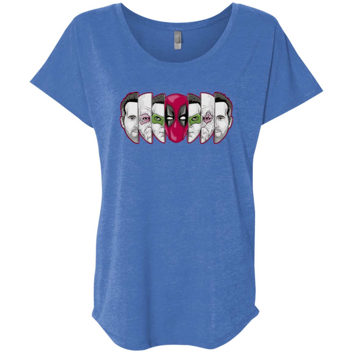 T-Shirts Vintage Royal / X-Small Mercenary Faces Triblend Dolman Sleeve