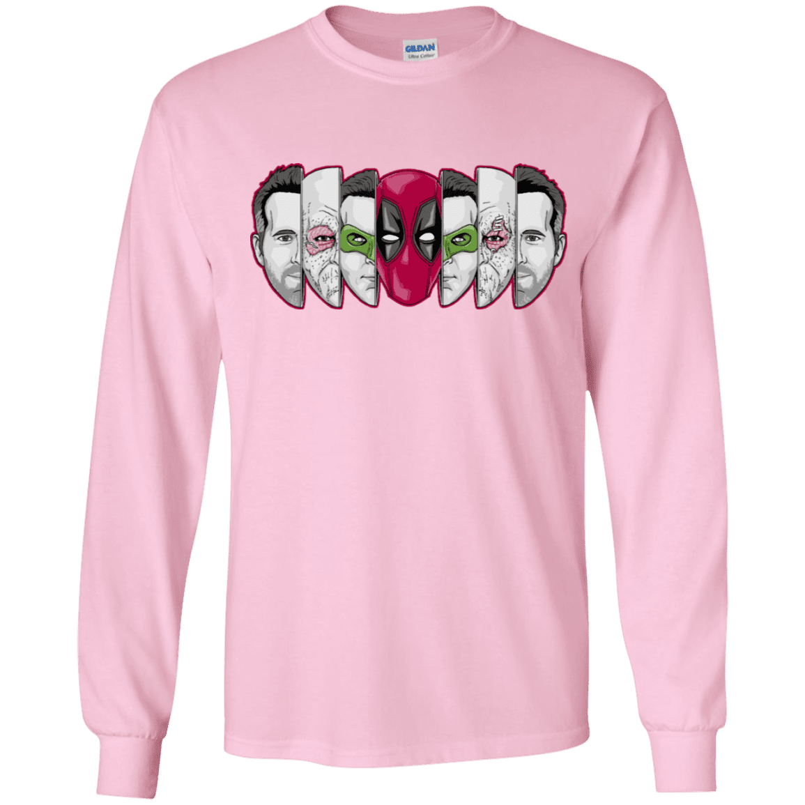 T-Shirts Light Pink / YS Mercenary Faces Youth Long Sleeve T-Shirt