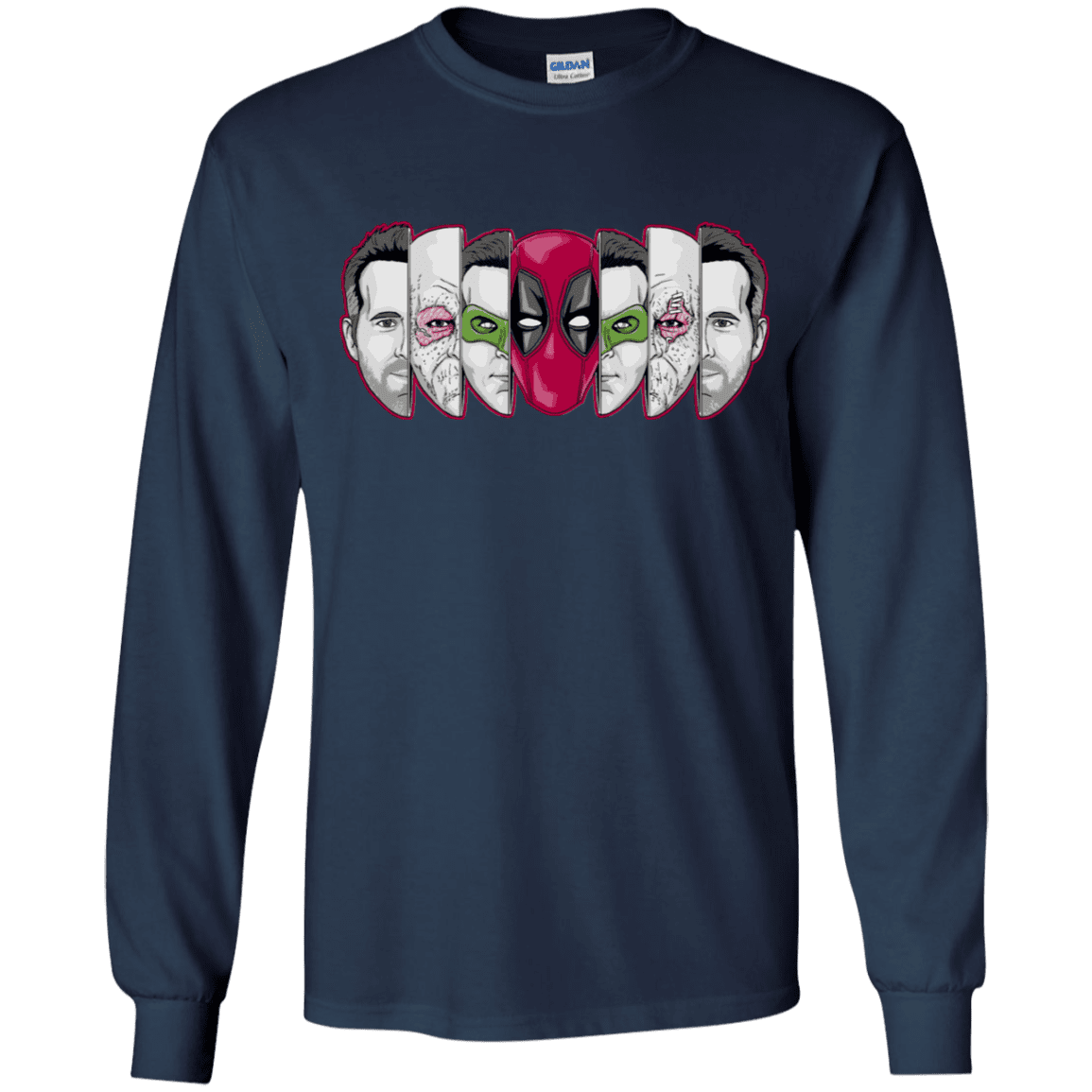 T-Shirts Navy / YS Mercenary Faces Youth Long Sleeve T-Shirt